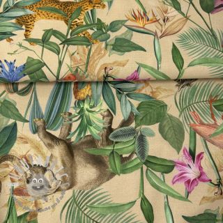 Tessuto decorativo premium Tropical Jungle Dream digital print