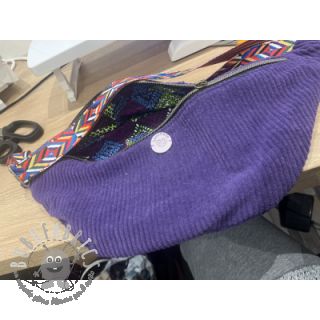 Velluto a coste 6W WASHED STRETCH purple
