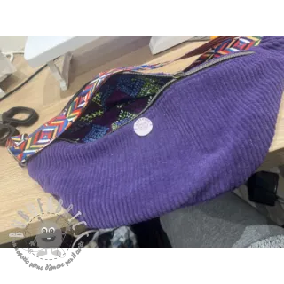 Velluto a coste 6W WASHED STRETCH purple