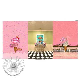 Jersey Pink dinner PANEL digital print
