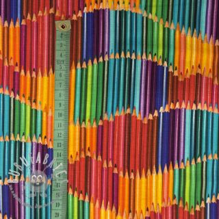 Jersey Pencil explosion block digital print