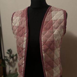 Viscosa con lino YARN DYED CHECK old rose