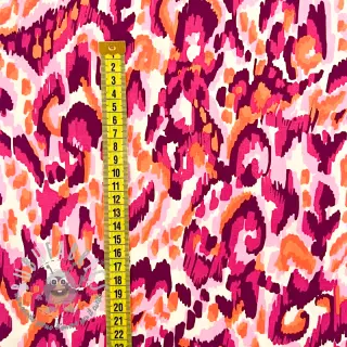 Viscosa STRETCH Ikat fuchsia