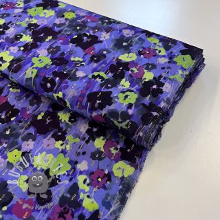 Viscosa LUREX Dark night flowers digital print