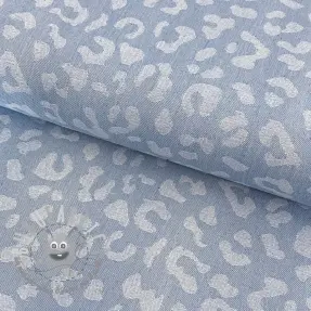 JEANS JACQUARD Animal skin light blue