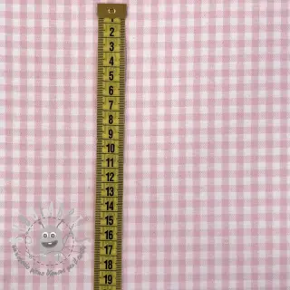 Tessuto di cotone YARN DYED CHECK BRUSHED light rose