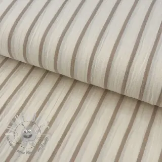Mussola/Doppia garza YARN DYED Thin strip beige