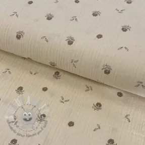 Mussola/Doppia garza Flowers SIMPLY NATURAL digital print ORGANIC