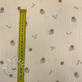 Mussola/Doppia garza Flowers SIMPLY NATURAL digital print ORGANIC