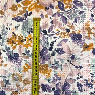 Cotone a nido d'ape Flowie meadow digital print