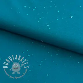 Tessuto antipioggia con trattamento idrofobo cyan