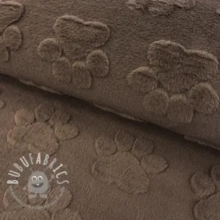 Fleece Paw prints brown