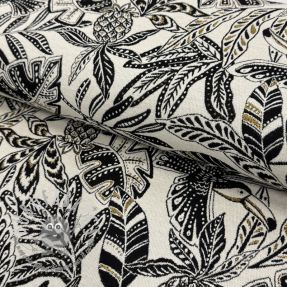 Tessuto decorativo jacquard Fortuna blanc