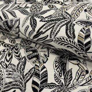Tessuto decorativo jacquard Fortuna blanc