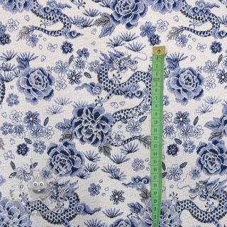Tessuto decorativo jacquard Draco blue