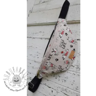 Tessuto decorativo Linenlook Sweet doggie friends