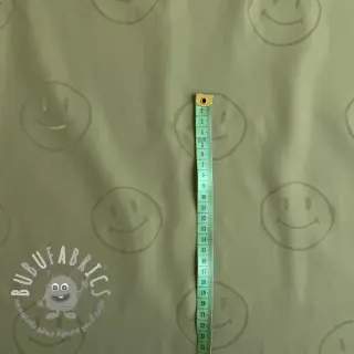 Raincoat fabric Happy faces army green