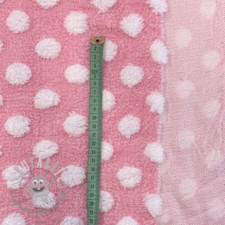 Fleece TEDDY Dots pink