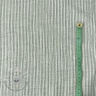 Mussola/Doppia garza YARN DYED Stripes old green