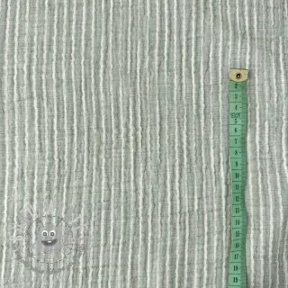 Mussola/Doppia garza YARN DYED Stripes old green