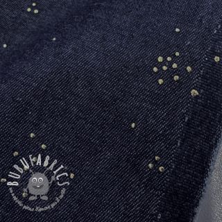 Tessuto di cotone JEANS Glitter small dots