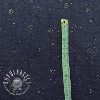 Tessuto di cotone JEANS Glitter small dots