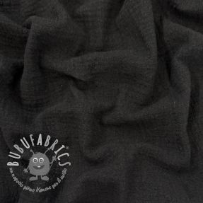 Tessuto di cotone SLUB WASHED black