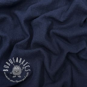 Tessuto di cotone SLUB WASHED navy