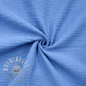 Mussola/Doppia garza royal blue ORGANIC