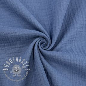 Mussola/Doppia garza midnight blue ORGANIC