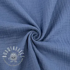 Mussola/Doppia garza midnight blue ORGANIC