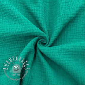 Mussola/Doppia garza dark teal ORGANIC