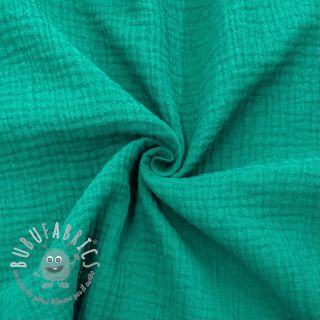 Mussola/Doppia garza dark teal ORGANIC