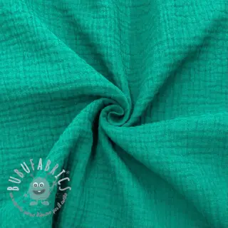 Mussola/Doppia garza dark teal ORGANIC