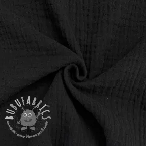Mussola/Doppia garza black ORGANIC