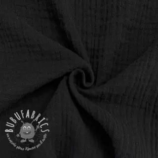 Mussola/Doppia garza black ORGANIC