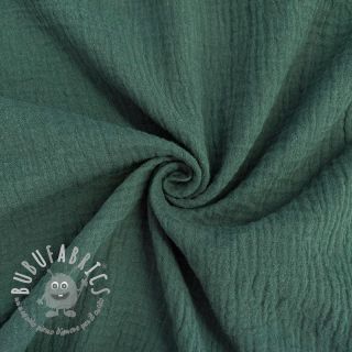 Dvojitá gázovina/mušelín old green ORGANIC