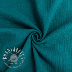 Mussola/Doppia garza petrol ORGANIC