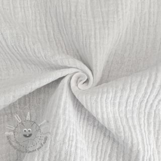 Dvojitá gázovina/mušelín white ORGANIC
