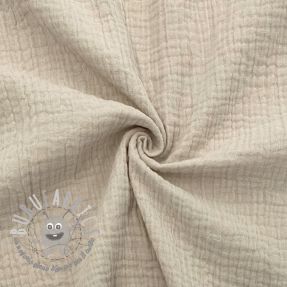 Dvojitá gázovina/mušelín light sand ORGANIC