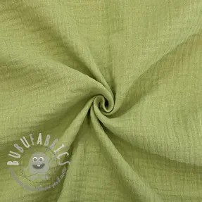 Mussola/Doppia garza old lime ORGANIC