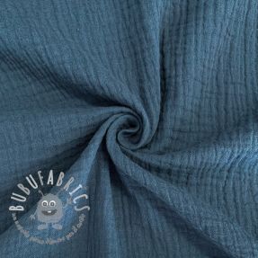 Mussola/Doppia garza indigo ORGANIC