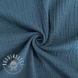 Mussola/Doppia garza indigo ORGANIC