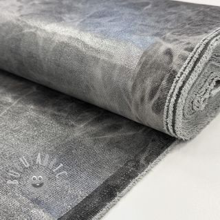 JEANS FOIL TIE DYE black