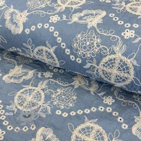 Tessuto di cotone JEANS Embroidery Buttercup