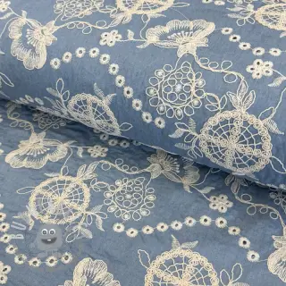 Tessuto di cotone JEANS Embroidery Buttercup