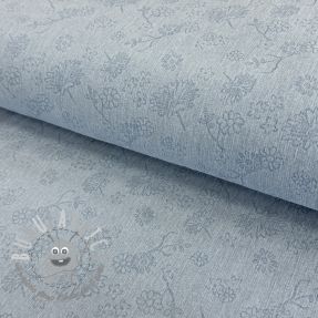 JEANS 9,5 OZ Embossed Flowers light blue
