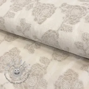 Tessuto di cotone con lino JACQUARD Peony flowers
