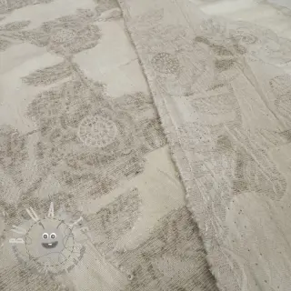 Tessuto di cotone con lino JACQUARD Peony flowers