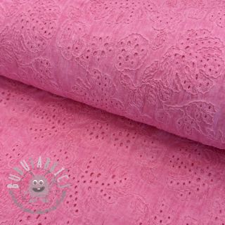 Tessuto di cotone VOILE EMBROIDERY Vintage fuchsia